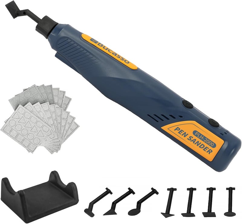 Bucasso Cordless Pen Sander, 5-Speed and USB Charging with LED Light, Multi-Purpose Power Tool, Mini Power Sander for Sanding, Polishing, Finishing, DIY Crafts - Image 1